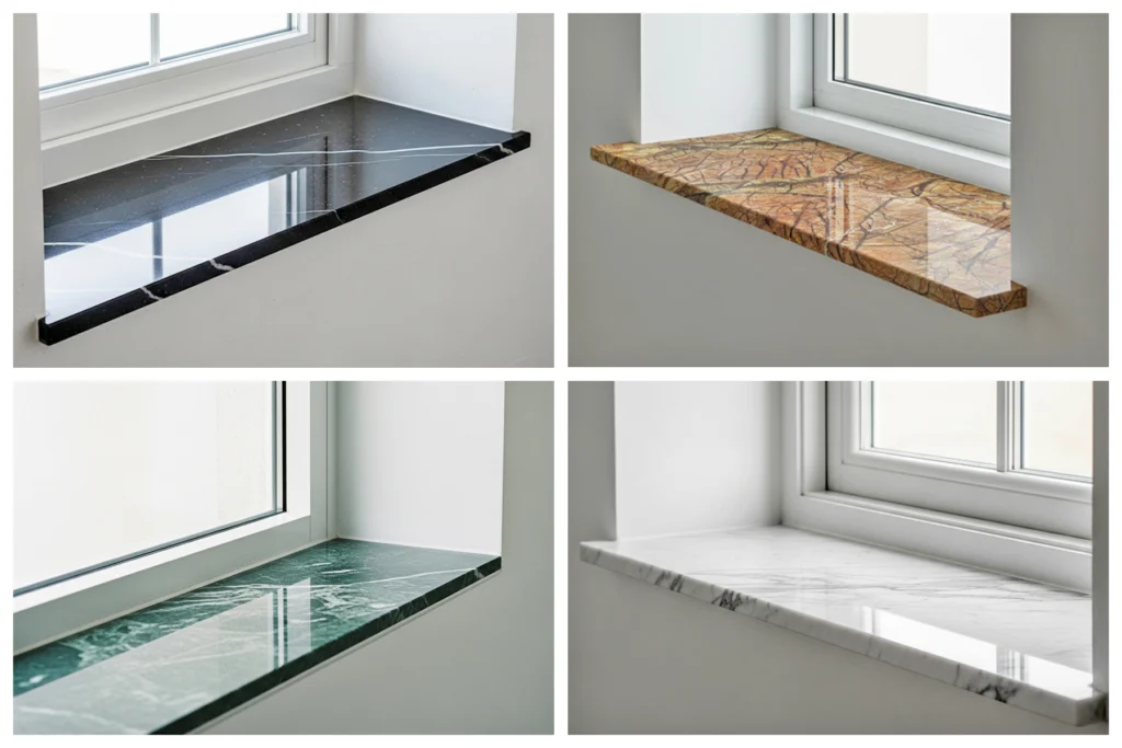 Marmor-Fensterbänke maßgefertigt für den Innenbereich